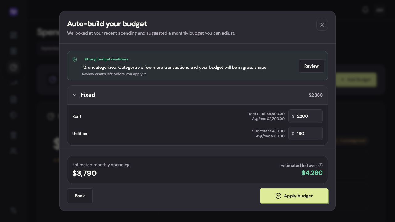 Vylo on the web: Check the suggested amounts. The relevant control is outlined.